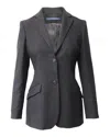 Polo Ralph Lauren Single Breasted Fitted Blazer In Black Wool In Black