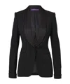 Ralph Lauren Single-breasted Tuxedo Jacket In Black