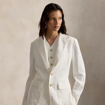 Polo Ralph Lauren Single-breasted Linen Blazer In Nevis In Purple