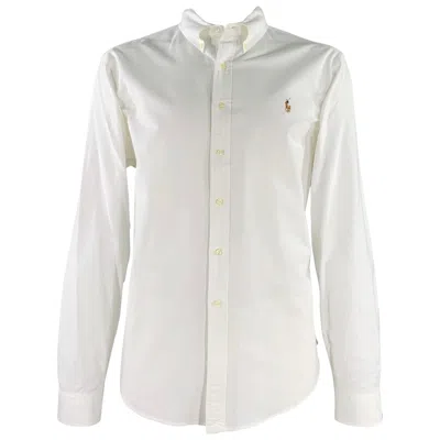 Pre-owned Ralph Lauren Size Xxl White Cotton Blend Button Down Long Sleeve Shirt