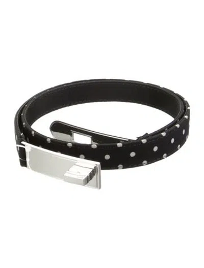 Pre-owned Ralph Lauren Skinny Belt In Black