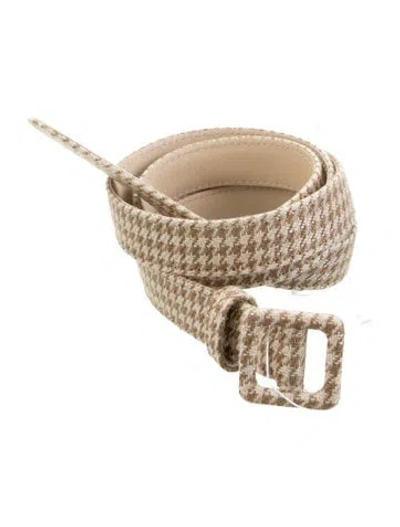 Pre-owned Ralph Lauren Skinny Canvas Belt In Neutrals