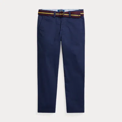 Ralph Lauren Kids' Skinny Fit Flex Abrasion Twill Trouser In Blue