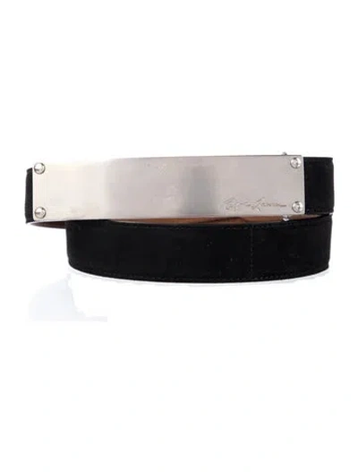 Pre-owned Ralph Lauren Skinny Leather Belt In Black