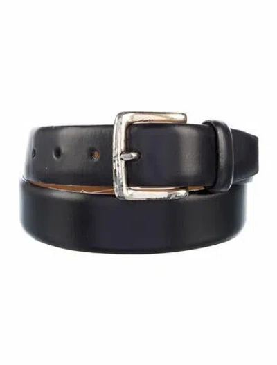 Pre-owned Ralph Lauren Skinny Leather Belt In Brown