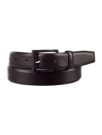 Pre-owned Ralph Lauren Skinny Leather Belt In Brown
