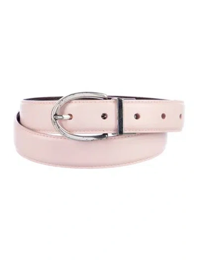 Pre-owned Ralph Lauren Skinny Leather Belt In Pink