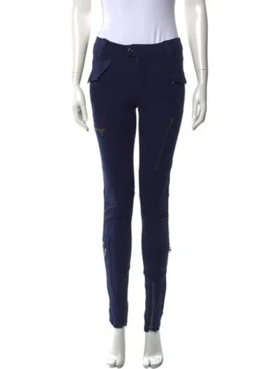 Pre-owned Ralph Lauren Skinny Leg Pants In Blue