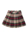 Polo Ralph Lauren Multicolor Pleated Skirt With Striped Pattern Detail In Cotton Girl In Multicolour