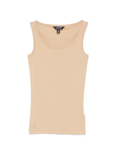 Ralph Lauren Sleeveless Tank Top In Brown