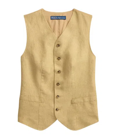 Ralph Lauren Sleeveless Vest In Brown
