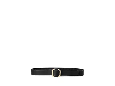Ralph Lauren Slide Buckle Leather Belt Women's Belts Black: Sm (31" Waist)