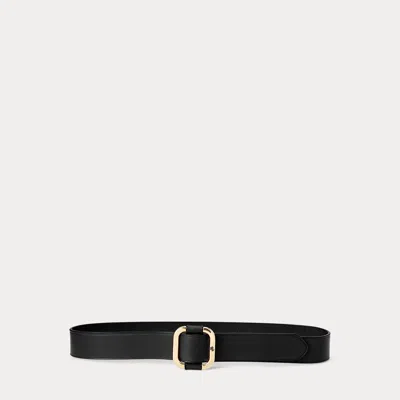 Ralph Lauren Slide-buckle Leather Belt In Black In Neutral