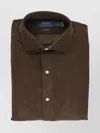 Ralph Lauren Slim Fit Button Down Collar Shirt In Brown