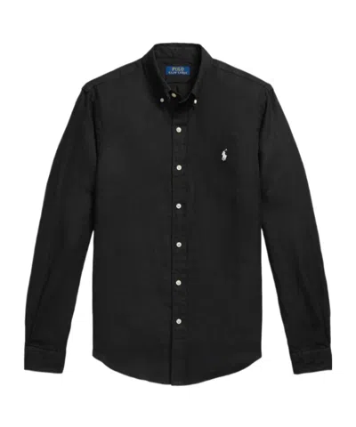 Ralph Lauren Slim Fit Button-down Shirt In Black