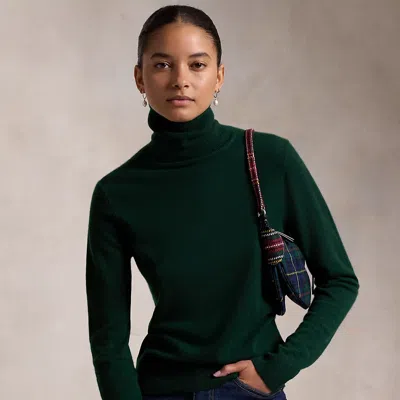 Polo Ralph Lauren Slim Fit Cashmere Turtleneck In Moss Agate