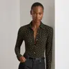 Ralph Lauren Slim Fit Chain-print Jersey Shirt In Multi