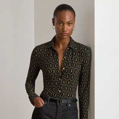 RALPH LAUREN RALPH LAUREN SLIM FIT CHAIN-PRINT JERSEY SHIRT