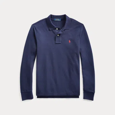 Polo Ralph Lauren Classic Long Sleeve Polo Shirt In Blue