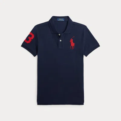Polo Ralph Lauren Kids' Slim Fit Cotton Mesh Polo In Blue