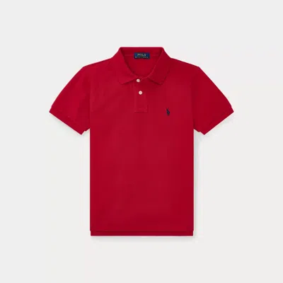 Ralph Lauren Kids' Slim Fit Cotton Mesh Polo Shirt In Red