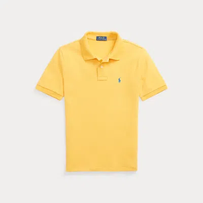 Ralph Lauren Kids' Slim Fit Cotton Mesh Polo In Yellow