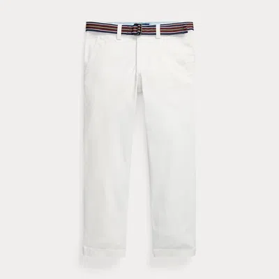 Polo Ralph Lauren Kids' Slim Fit Flex Abrasion Twill Trouser In White