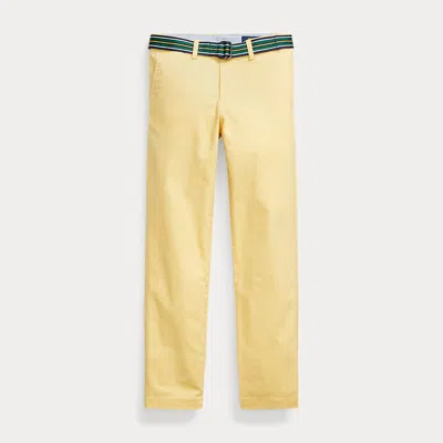 Ralph Lauren Kids' Slim Fit Flex Abrasion Twill Trouser In Yellow