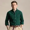 Polo Ralph Lauren Polo Pony-embroidered Shirt In Moss Agate