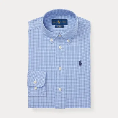 Ralph Lauren Kids' Slim Fit Gingham Cotton Dress Shirt In Blue Multi