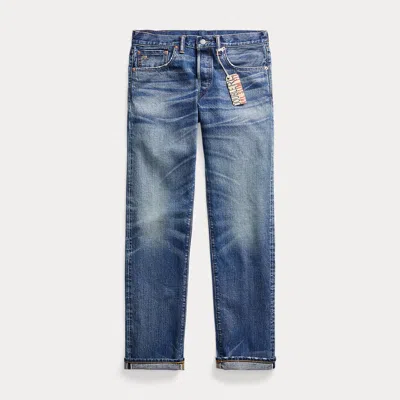 Ralph Lauren Slim Fit Hillsview Selvedge Jean In Hillsview Wash In Blue