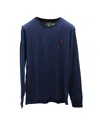 Polo Ralph Lauren Slim Fit Long Sleeve T-shirt In Navy Blue Cotton