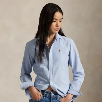 Polo Ralph Lauren Slim Fit Oxford Shirt In Blue In Multi