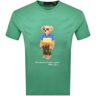 Ralph Lauren Slim Fit Polo Bear T Shirt Green