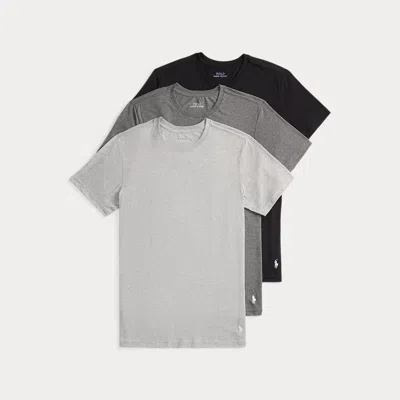 Ralph Lauren Slim Fit Stretch Crew Undershirt 3-pack In Multi