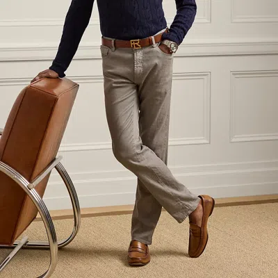 Ralph Lauren Slim Fit Stretch Linen-cotton Jean In Gray