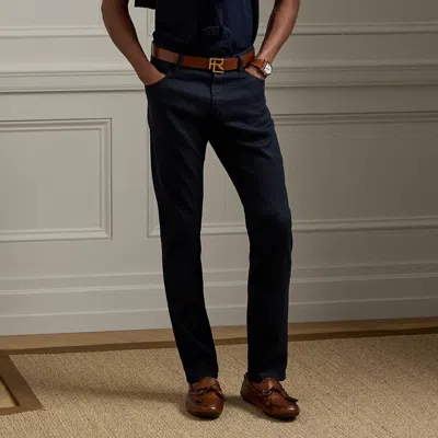 Ralph Lauren Slim Fit Stretch Linen-cotton Jean In Classic Chairman Navy In Blue