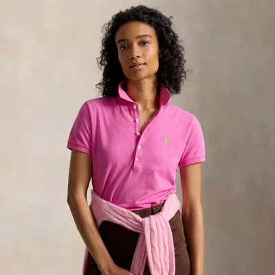 Polo Ralph Lauren Slim Fit Stretch Polo Shirt In Dalia Pink