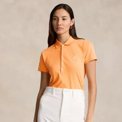 Polo Ralph Lauren Slim Fit Stretch Polo Shirt In Key West Orange