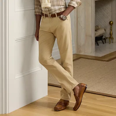 Ralph Lauren Slim Fit Stretch Twill Pant In Classic Tan