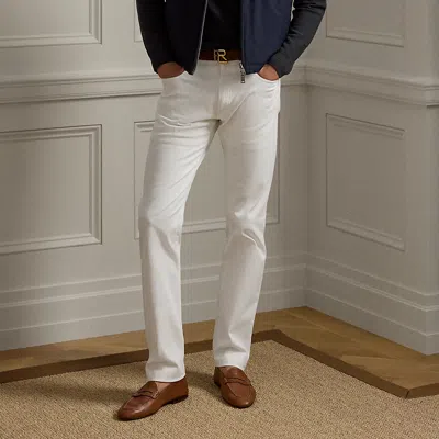 Ralph Lauren Slim Fit Stretch Twill Pant In Optic White