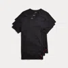 Polo Ralph Lauren Slim Fit Wicking Crew 3-pack In Black