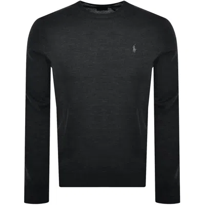 Ralph Lauren Slim Fit Wool Knit Jumper Grey