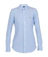 Polo Ralph Lauren Pony-embroidered Cotton Shirt In Blue
