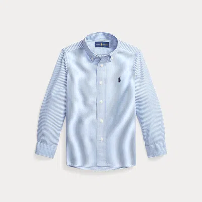 Ralph Lauren Kids' Slim Striped Oxford Shirt In Blue