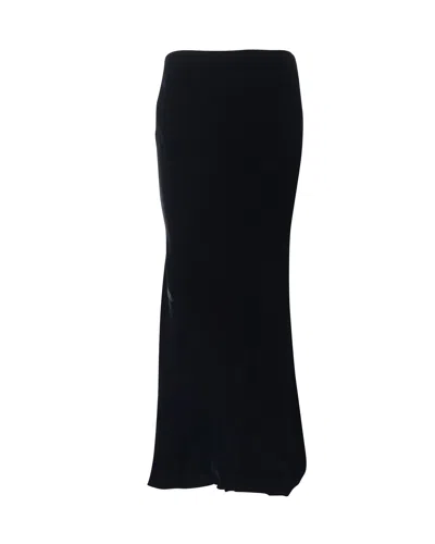 Polo Ralph Lauren Slip Maxi Skirt In Black Viscose