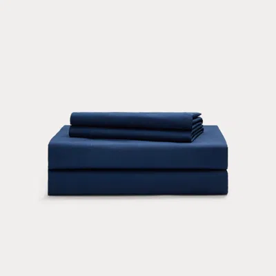 Polo Ralph Lauren Sloane Cotton Percale Sheet Set In Navy
