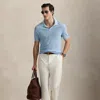 Shop Ralph Lauren Slub Cotton-linen Suit Trouser In Deckwash White