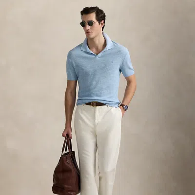 Ralph Lauren Slub Cotton-linen Suit Trouser In Deckwash White