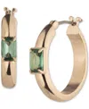 Ralph Lauren Small Baguette Stone Hoop Earrings, 0.8"